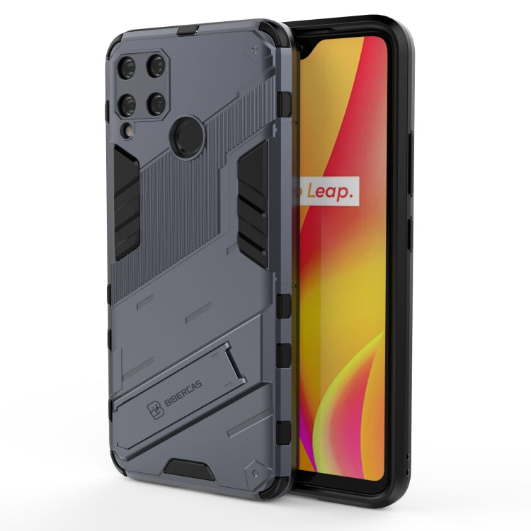 For OPPO Realme C15 Punk Armor 2 in 1 PC + TPU Shockproof Case with Invisible Holder