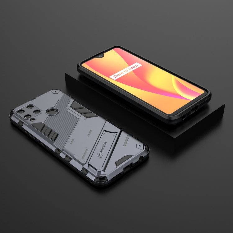 For OPPO Realme C15 Punk Armor 2 in 1 PC + TPU Shockproof Case with Invisible Holder