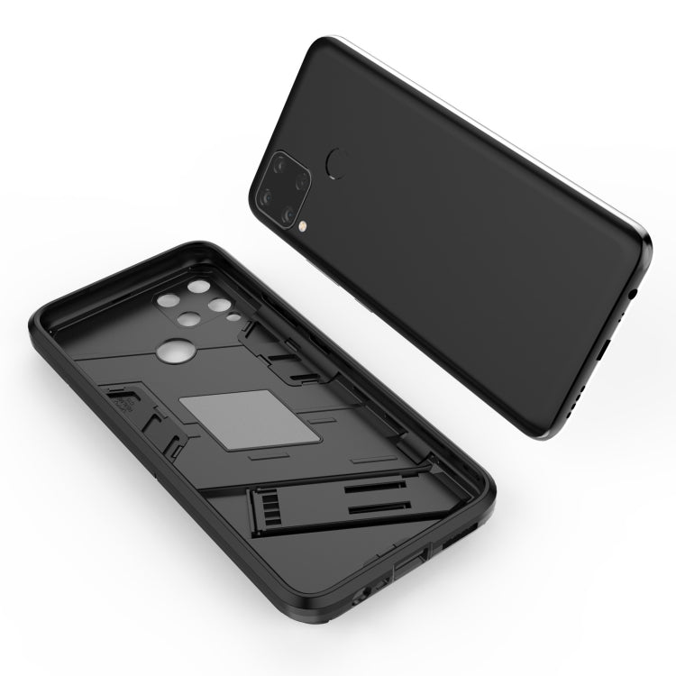 For OPPO Realme C15 Punk Armor 2 in 1 PC + TPU Shockproof Case with Invisible Holder