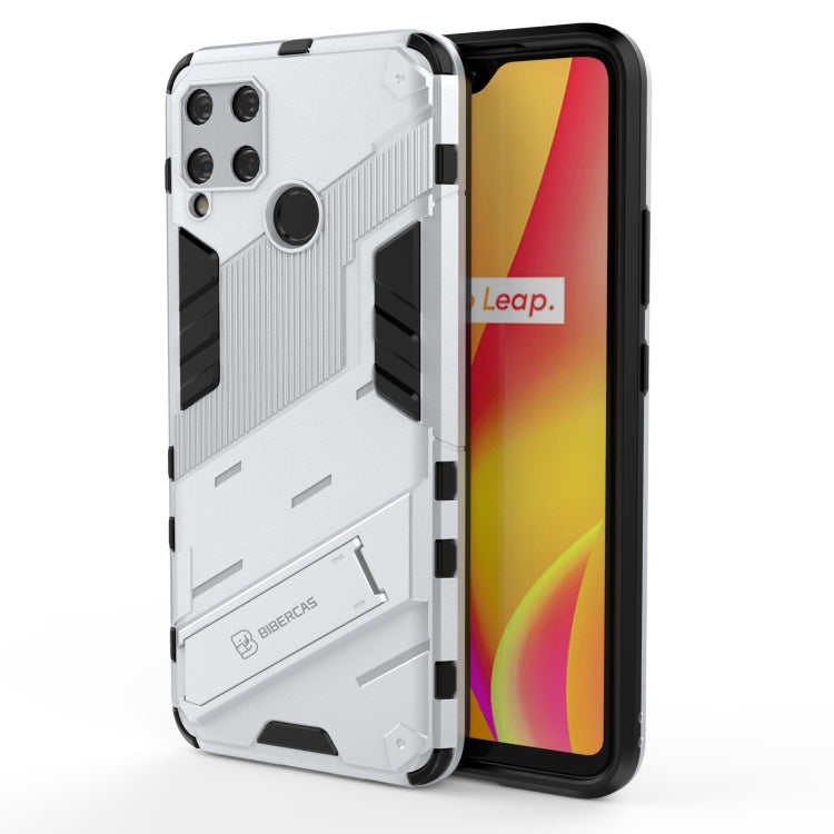 For OPPO Realme C15 Punk Armor 2 in 1 PC + TPU Shockproof Case with Invisible Holder