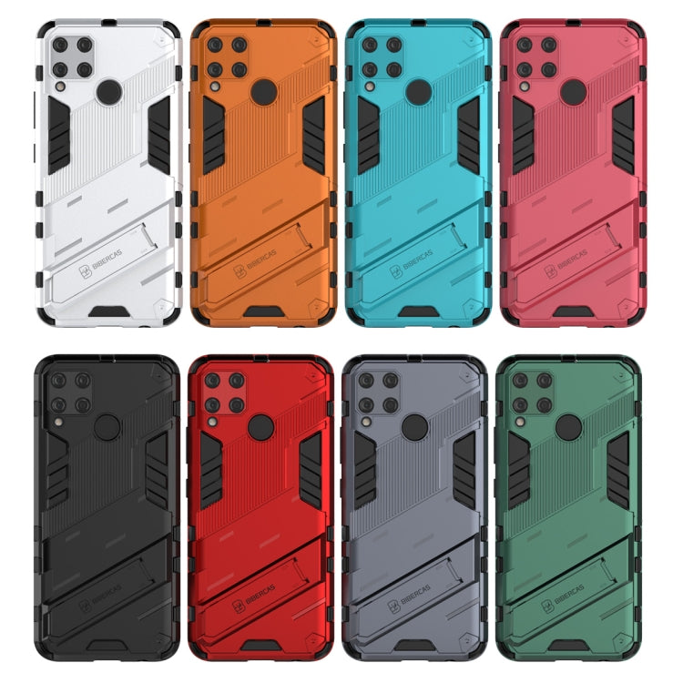 For OPPO Realme C15 Punk Armor 2 in 1 PC + TPU Shockproof Case with Invisible Holder