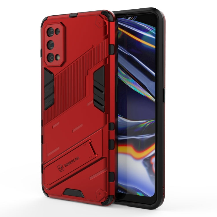 For OPPO Realme 7 Pro Punk Armor 2 in 1 PC + TPU Shockproof Case with Invisible Holder