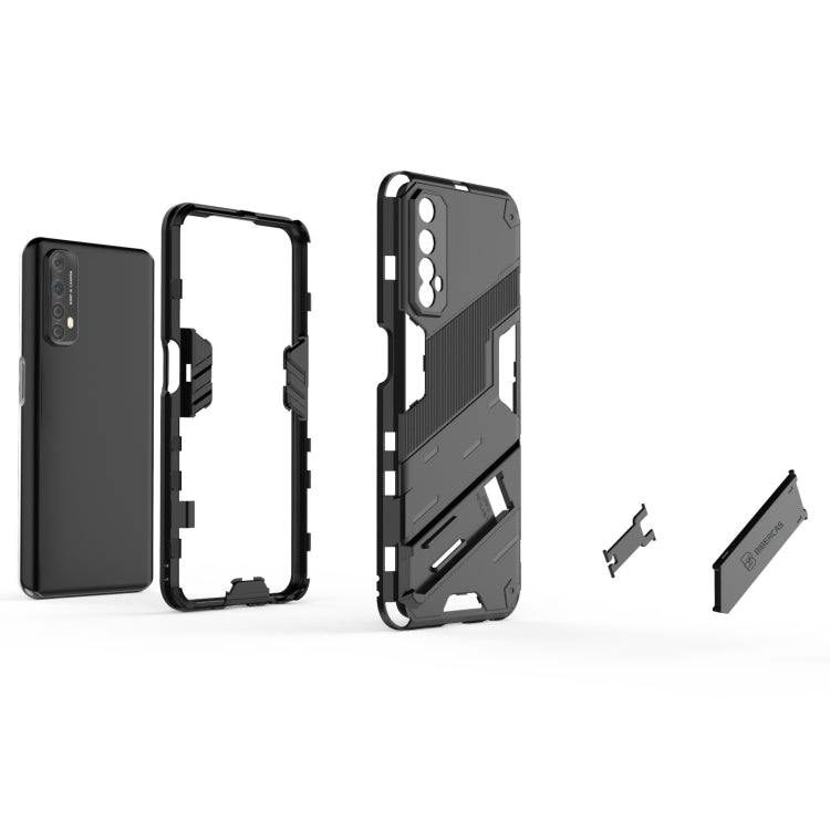 For OPPO Realme 7 Punk Armor 2 in 1 PC + TPU Shockproof Case with Invisible Holder