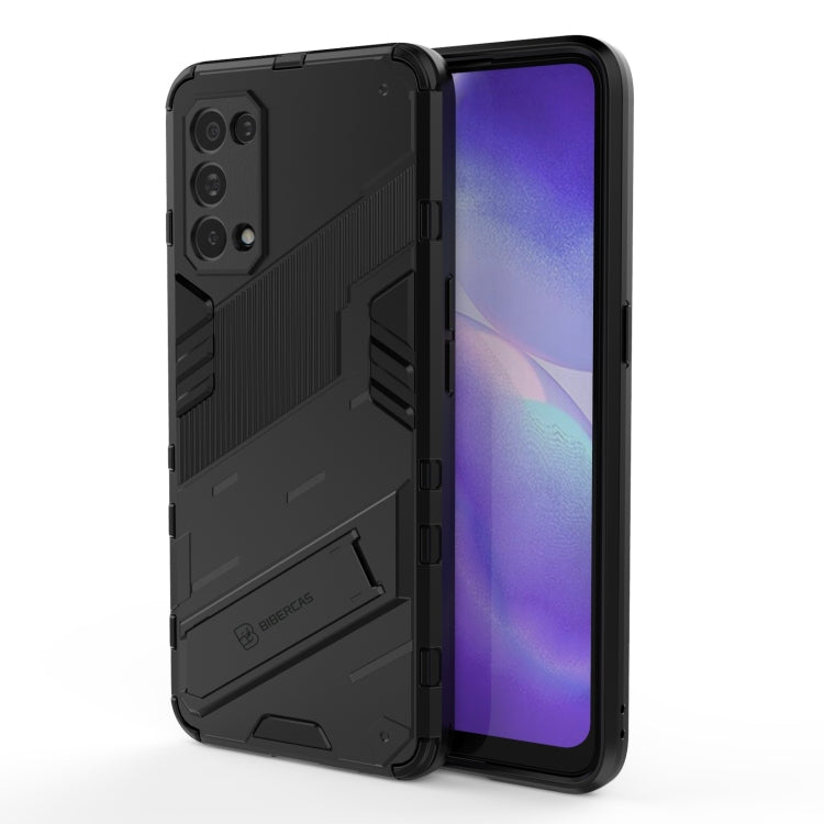 For OPPO Reno5 5G Punk Armor 2 in 1 PC + TPU Shockproof Case with Invisible Holder
