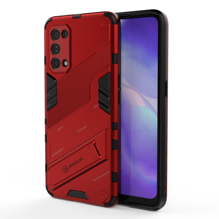 For OPPO Reno5 5G Punk Armor 2 in 1 PC + TPU Shockproof Case with Invisible Holder