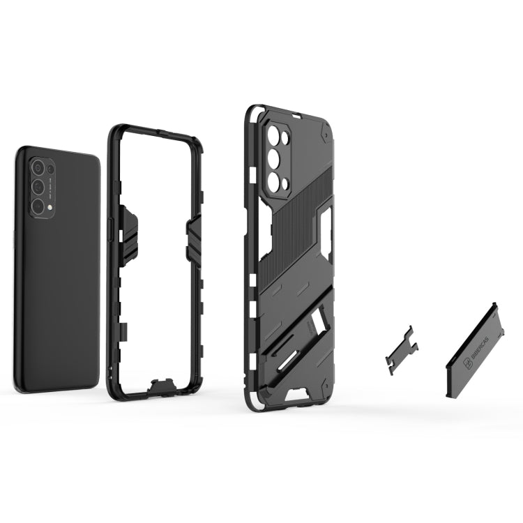 For OPPO Reno5 5G Punk Armor 2 in 1 PC + TPU Shockproof Case with Invisible Holder