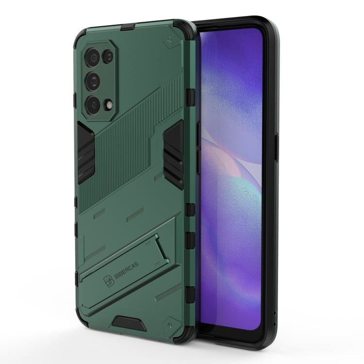 For OPPO Reno5 5G Punk Armor 2 in 1 PC + TPU Shockproof Case with Invisible Holder
