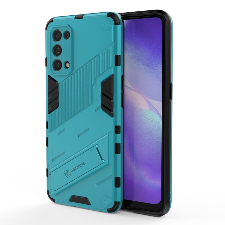 For OPPO Reno5 5G Punk Armor 2 in 1 PC + TPU Shockproof Case with Invisible Holder