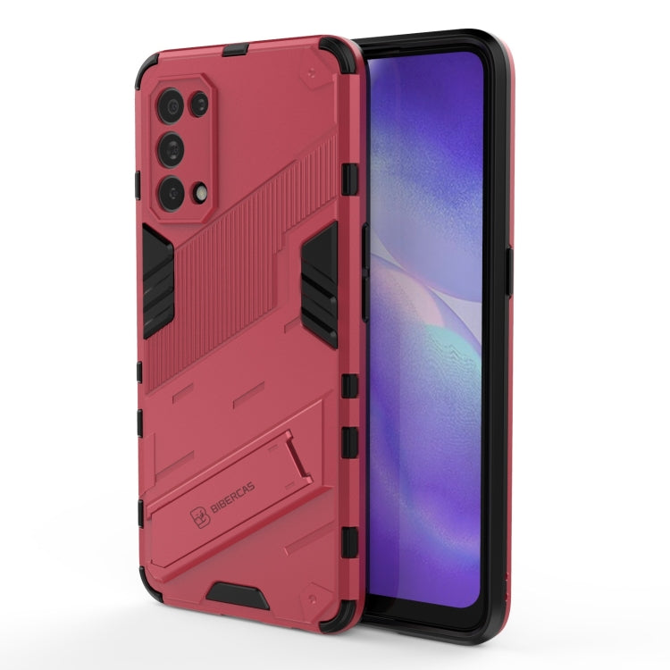 For OPPO Reno5 5G Punk Armor 2 in 1 PC + TPU Shockproof Case with Invisible Holder