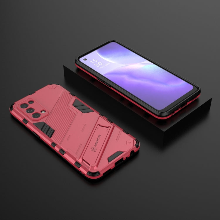 For OPPO Reno5 5G Punk Armor 2 in 1 PC + TPU Shockproof Case with Invisible Holder