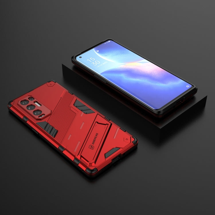 For OPPO Reno5 Pro+ Punk Armor 2 in 1 PC + TPU Shockproof Case with Invisible Holder