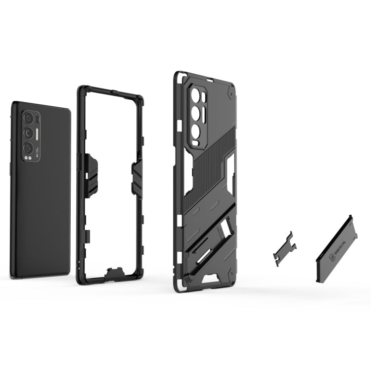 For OPPO Reno5 Pro+ Punk Armor 2 in 1 PC + TPU Shockproof Case with Invisible Holder