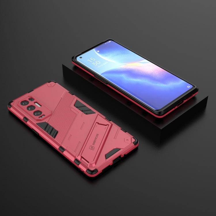 For OPPO Reno5 Pro+ Punk Armor 2 in 1 PC + TPU Shockproof Case with Invisible Holder