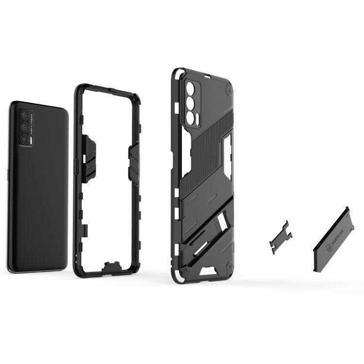 For OPPO Realme V15 Punk Armor 2 in 1 PC + TPU Shockproof Case with Invisible Holder