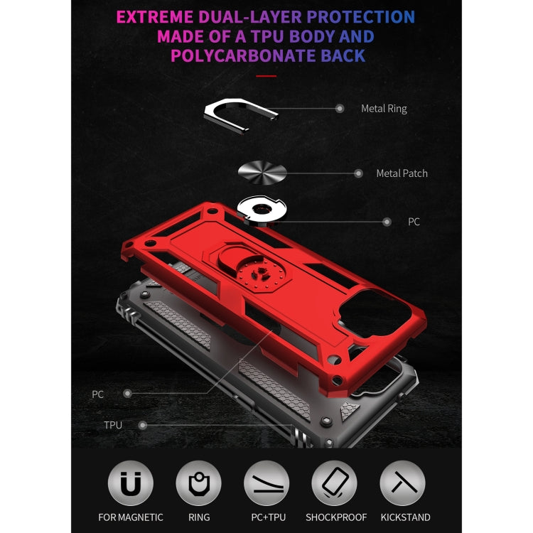 For OPPO Reno4 Lite Shockproof TPU + PC Protective Case with 360 Degree Rotating Holder