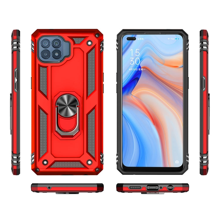 For OPPO Reno4 Lite Shockproof TPU + PC Protective Case with 360 Degree Rotating Holder