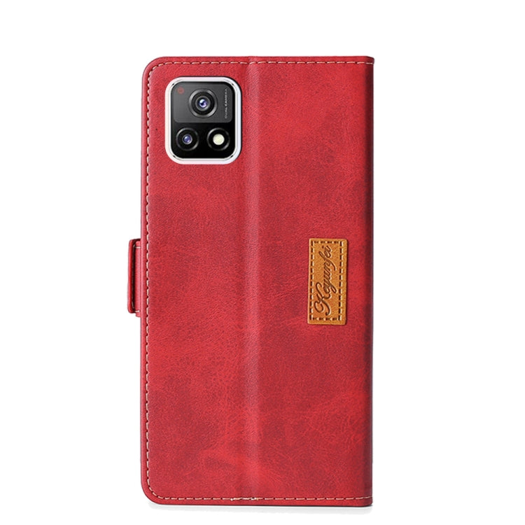 Retro Texture Contrast Color Side Buckle Horizontal Flip Leather Case with Holder & Card Slots & Wallet For vivo Y52s 5G