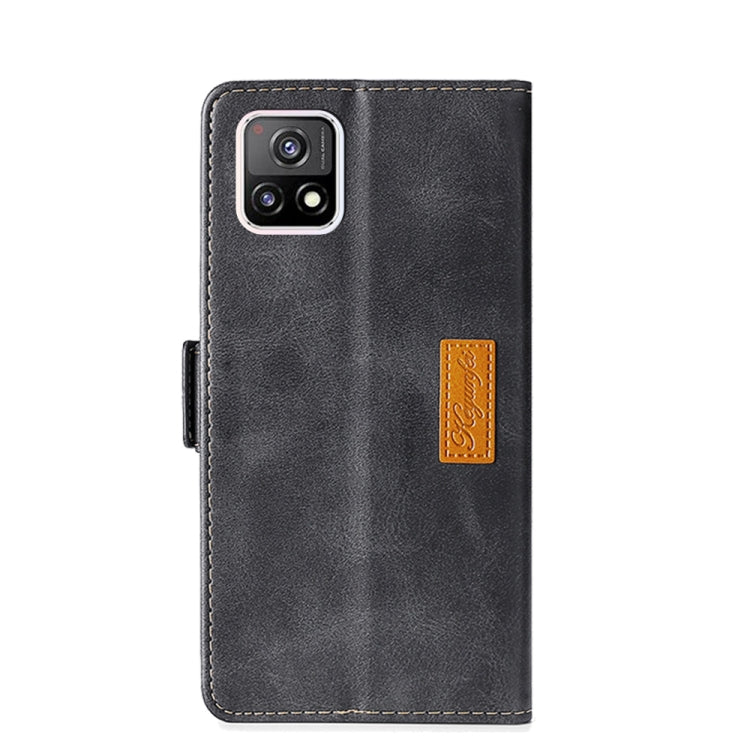 Retro Texture Contrast Color Side Buckle Horizontal Flip Leather Case with Holder & Card Slots & Wallet For vivo Y52s 5G