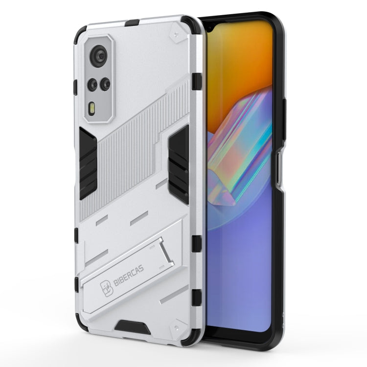 Punk Armor 2 in 1 PC + TPU Shockproof Case with Invisible Holder For vivo Y51(2020 Indian Version)