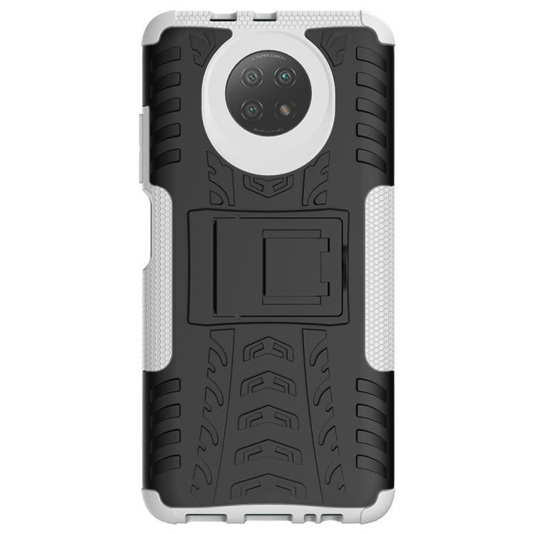 For Xiaomi Redmi Note 9 5G Tire Texture Shockproof TPU+PC Protective Case with Holder