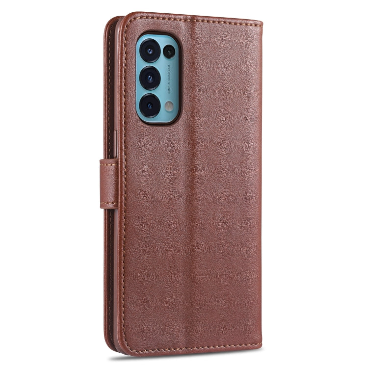 For OPPO Reno5 4G AZNS Magnetic Calf Texture Horizontal Flip Leather Case with Card Slots & Holder & Wallet