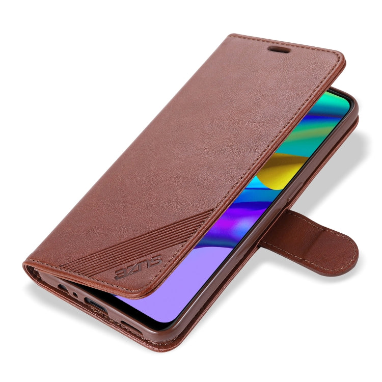 For OPPO Reno5 4G AZNS Magnetic Calf Texture Horizontal Flip Leather Case with Card Slots & Holder & Wallet