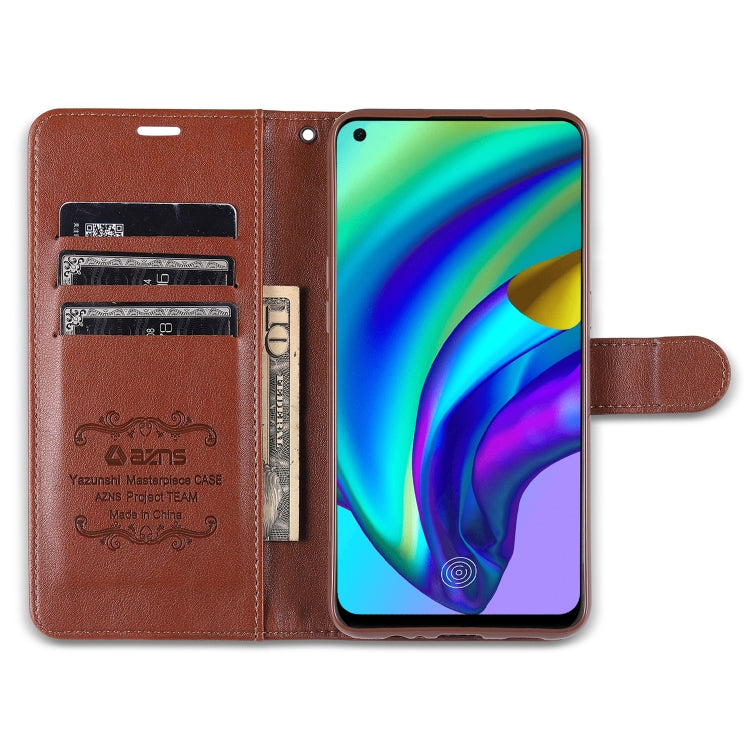 For OPPO Reno5 4G AZNS Magnetic Calf Texture Horizontal Flip Leather Case with Card Slots & Holder & Wallet