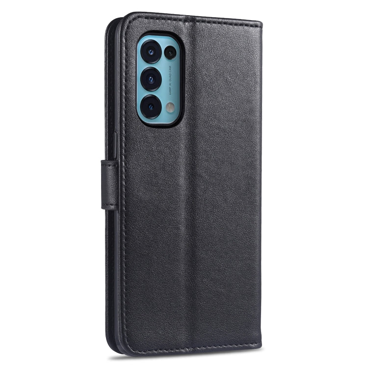 For OPPO Reno5 4G AZNS Magnetic Calf Texture Horizontal Flip Leather Case with Card Slots & Holder & Wallet