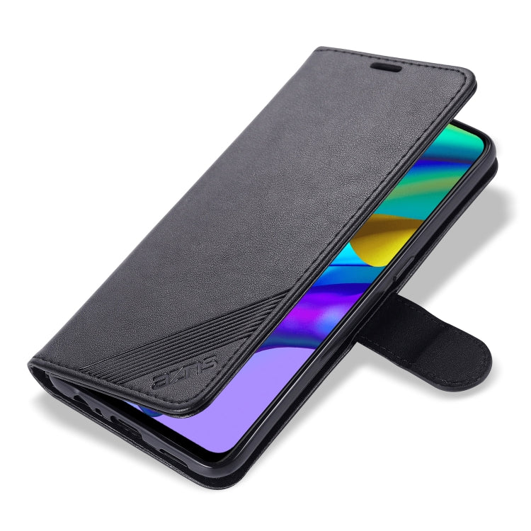 For OPPO Reno5 4G AZNS Magnetic Calf Texture Horizontal Flip Leather Case with Card Slots & Holder & Wallet