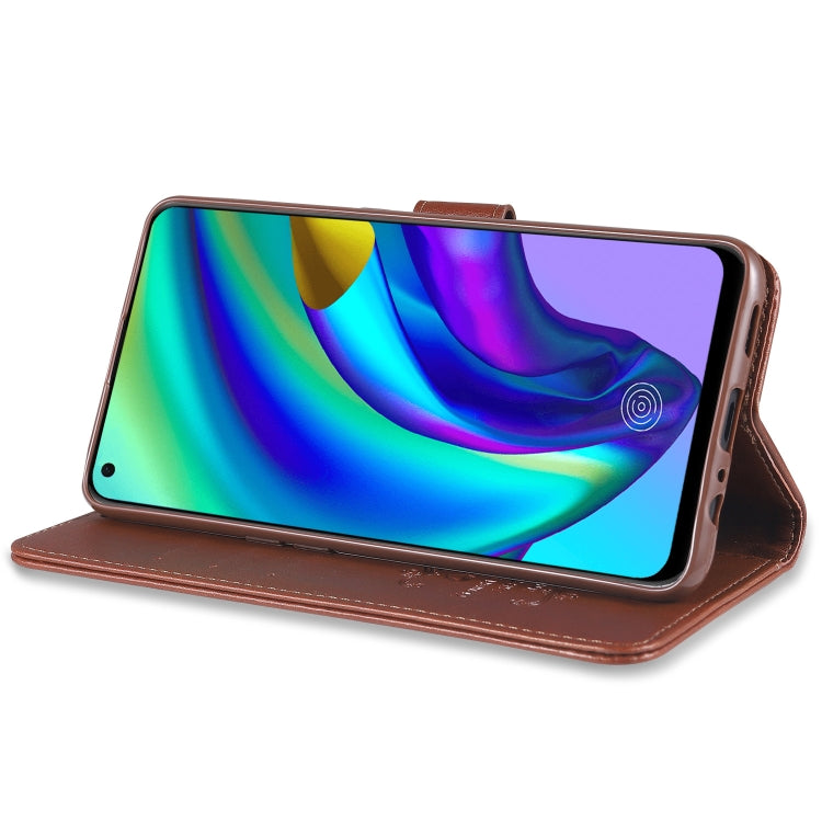 For OPPO Reno5 4G AZNS Magnetic Calf Texture Horizontal Flip Leather Case with Card Slots & Holder & Wallet