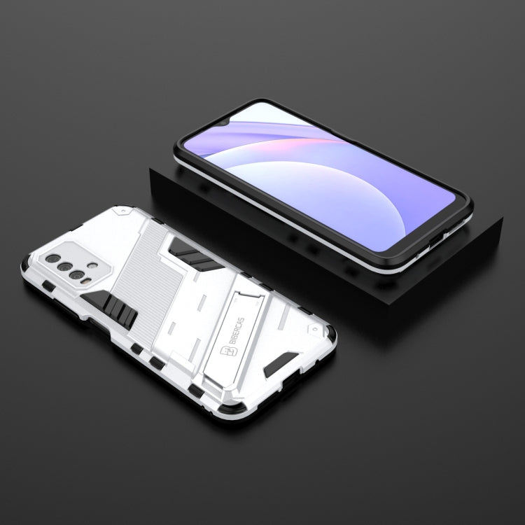 For Xiaomi Redmi Note 9 4G Punk Armor 2 in 1 PC + TPU Shockproof Case with Invisible Holder