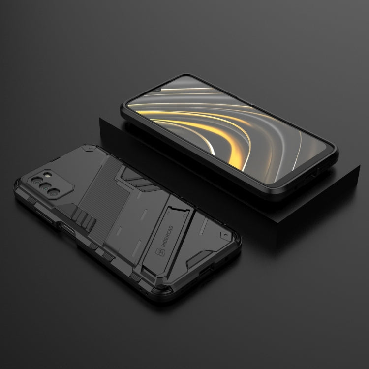 For Xiaomi Poco M3 Punk Armor 2 in 1 PC + TPU Shockproof Case with Invisible Holder