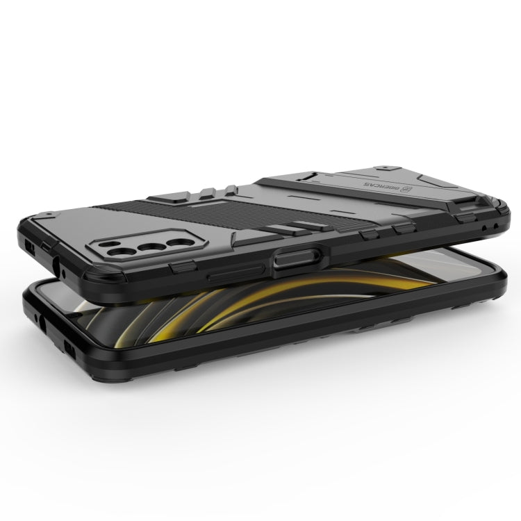 For Xiaomi Poco M3 Punk Armor 2 in 1 PC + TPU Shockproof Case with Invisible Holder