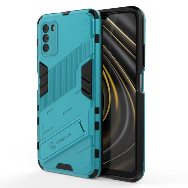 For Xiaomi Poco M3 Punk Armor 2 in 1 PC + TPU Shockproof Case with Invisible Holder