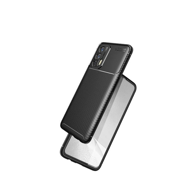 For OPPO Realme GT 5G Carbon Fiber Texture Shockproof TPU Case