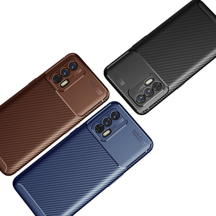For OPPO Realme GT 5G Carbon Fiber Texture Shockproof TPU Case