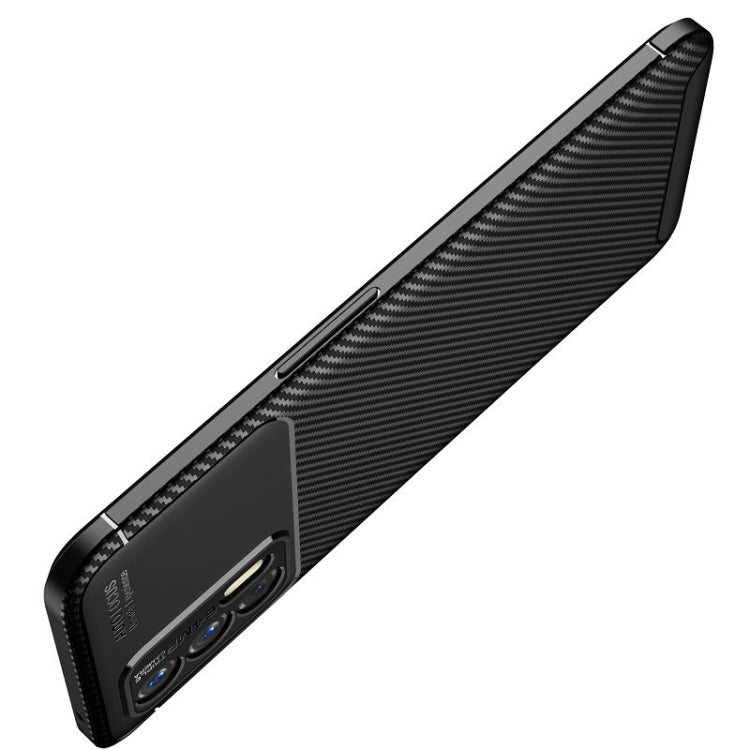 For OPPO Realme GT 5G Carbon Fiber Texture Shockproof TPU Case