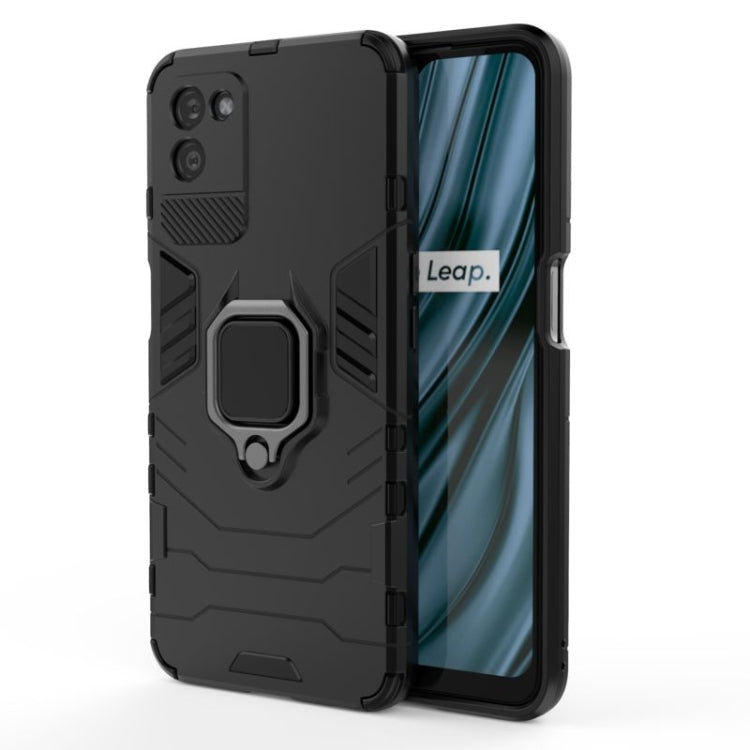 For OPPO Realme V11 5G Shockproof PC + TPU Protective Case with Magnetic Ring Holder