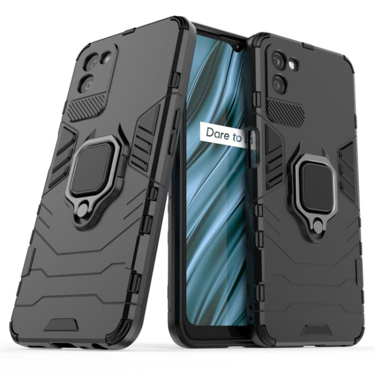 For OPPO Realme V11 5G Shockproof PC + TPU Protective Case with Magnetic Ring Holder