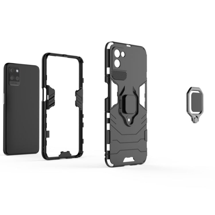 For OPPO Realme V11 5G Shockproof PC + TPU Protective Case with Magnetic Ring Holder