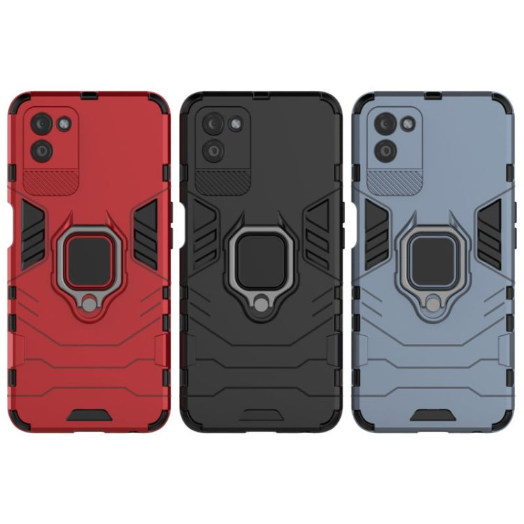 For OPPO Realme V11 5G Shockproof PC + TPU Protective Case with Magnetic Ring Holder