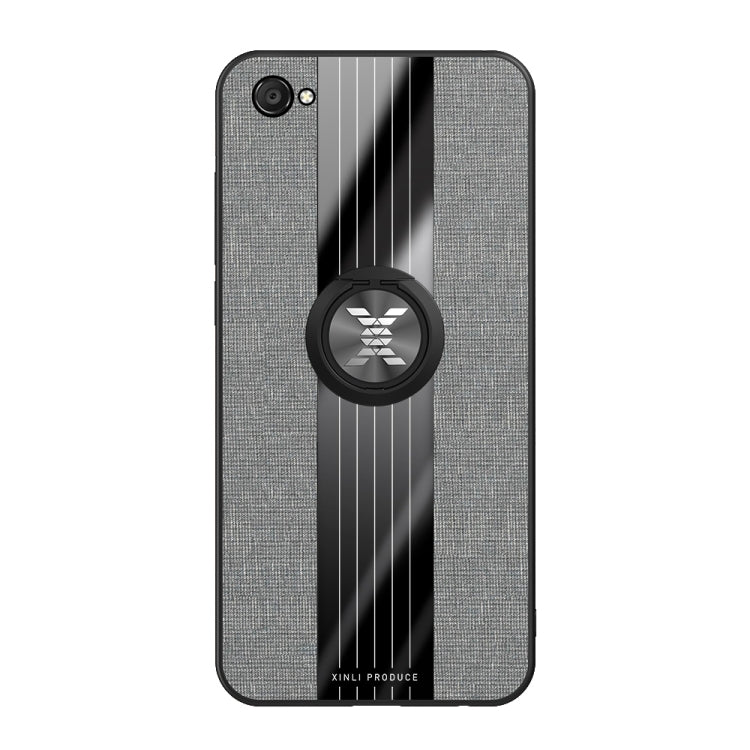 For Vivo X9s Plus XINLI Stitching Cloth Texture Shockproof TPU Protective Case with Ring Holder