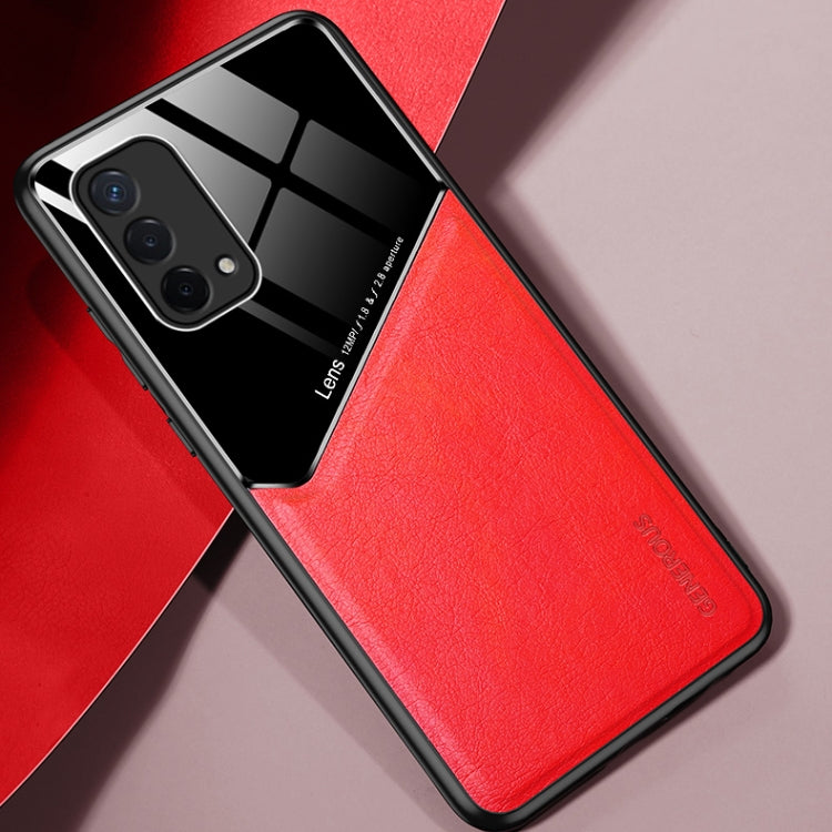 For OPPO A93 All-inclusive Leather + Organic Glass Protective Case with Metal Iron Sheet