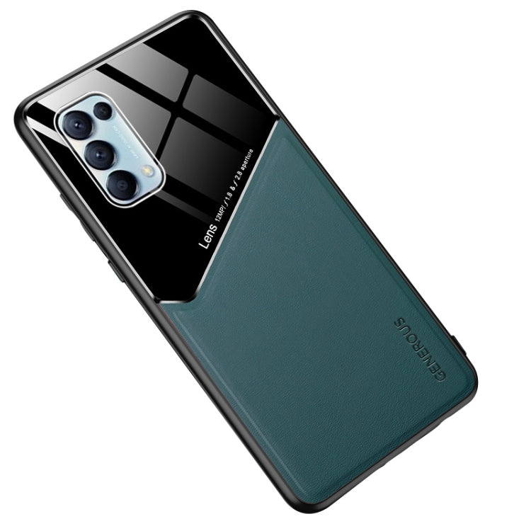 For OPPO Reno5 Pro / Reno5 All-inclusive Leather + Organic Glass Protective Case with Metal Iron Sheet