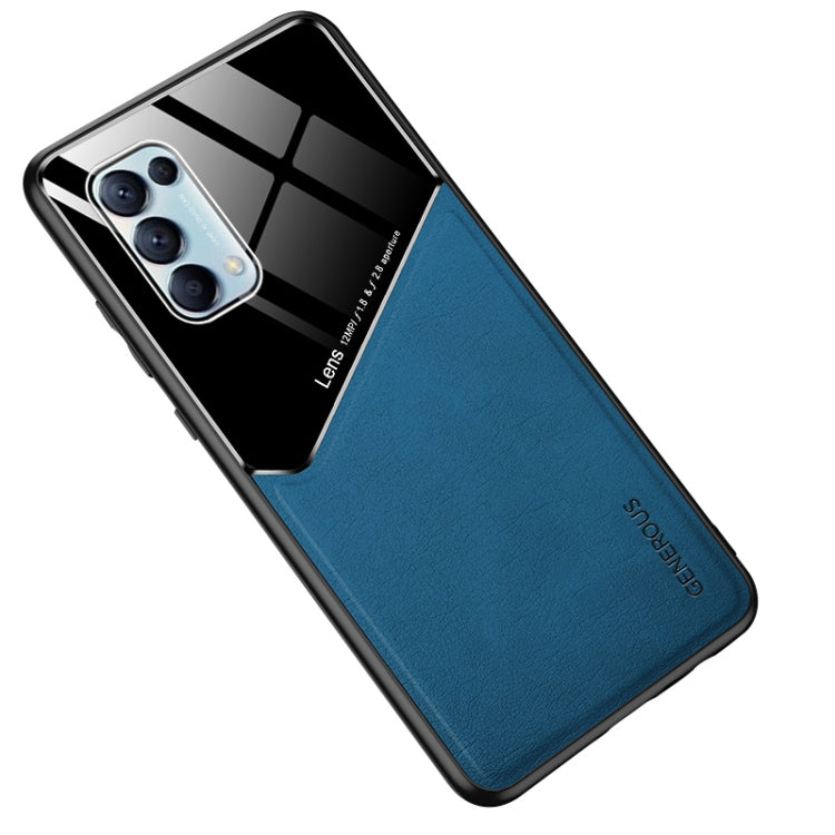 For OPPO Reno5 Pro / Reno5 All-inclusive Leather + Organic Glass Protective Case with Metal Iron Sheet