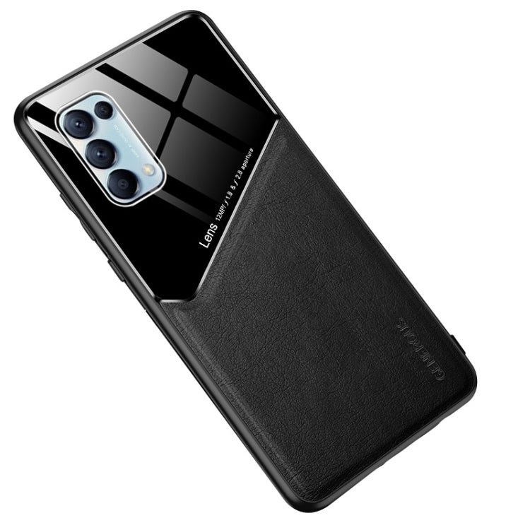 For OPPO Reno5 Pro / Reno5 All-inclusive Leather + Organic Glass Protective Case with Metal Iron Sheet
