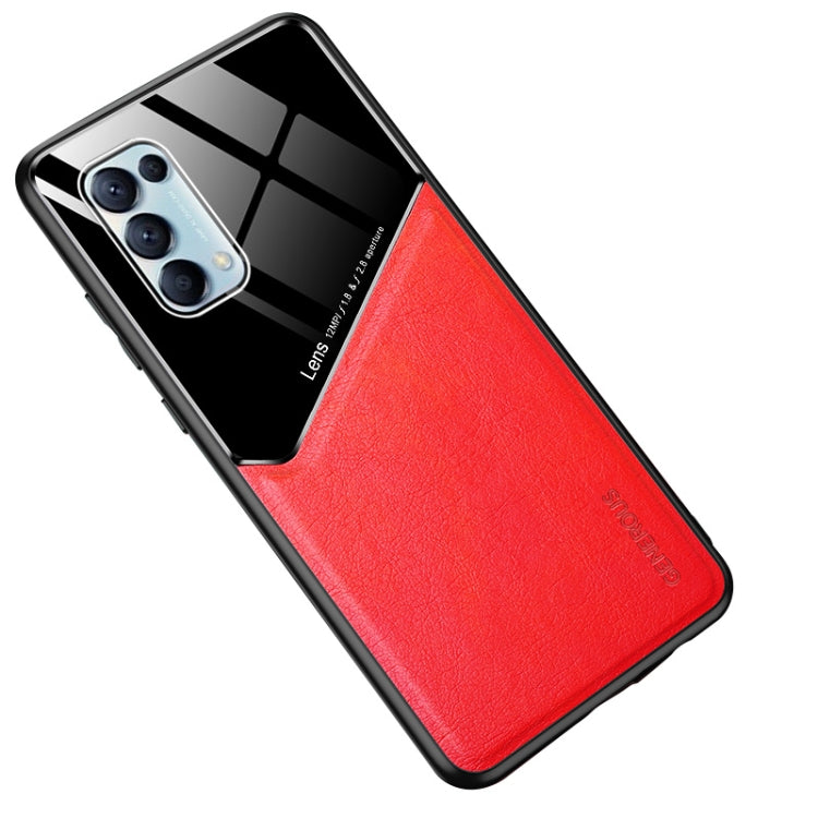 For OPPO Reno5 Pro / Reno5 All-inclusive Leather + Organic Glass Protective Case with Metal Iron Sheet