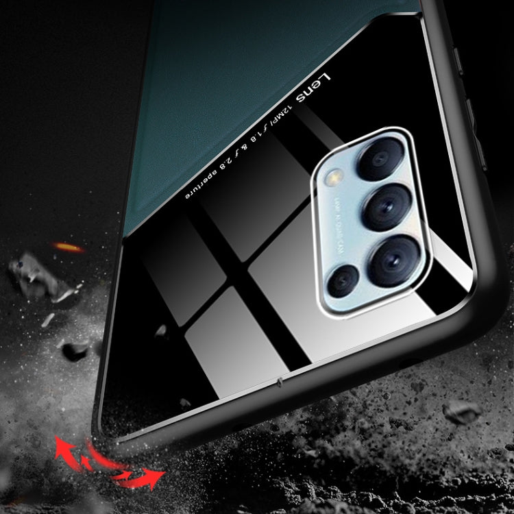 For OPPO Reno5 Pro / Reno5 All-inclusive Leather + Organic Glass Protective Case with Metal Iron Sheet