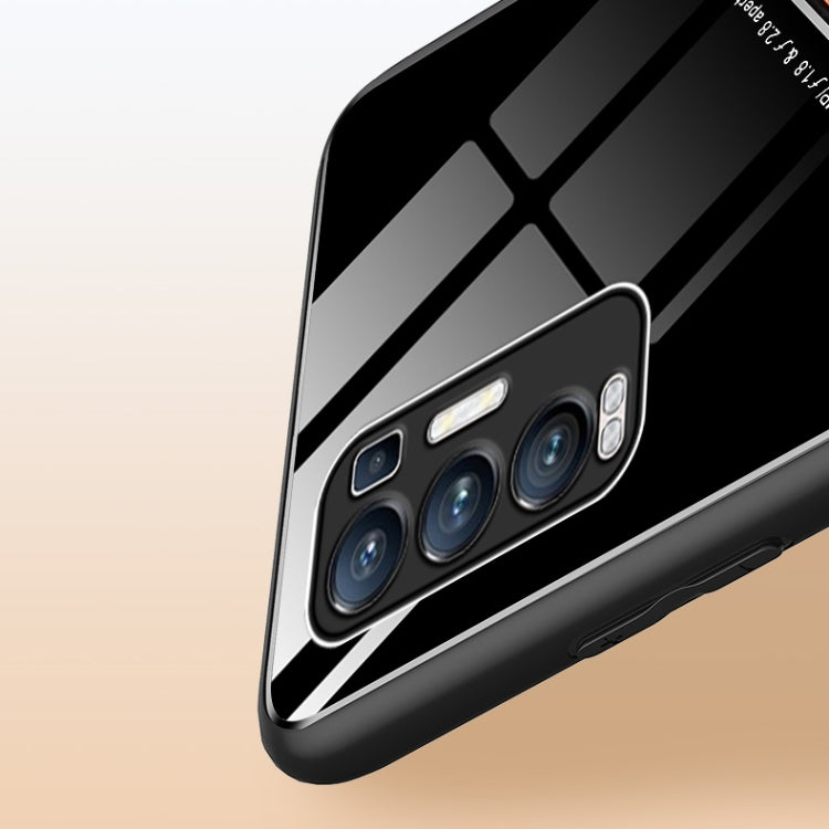 For OPPO Reno5 Pro Plus All-inclusive Leather + Organic Glass Protective Case with Metal Iron Sheet