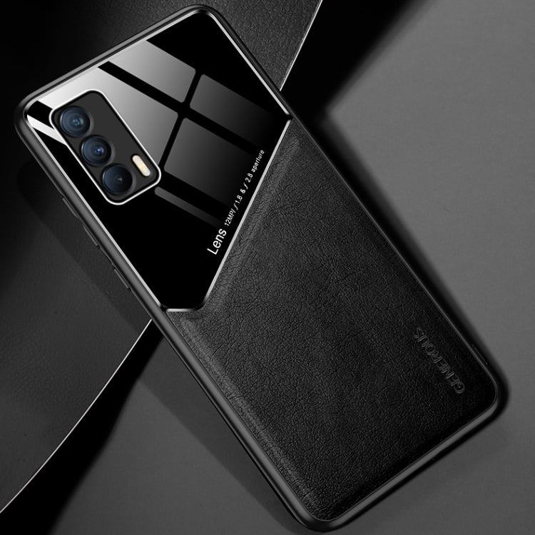 For OPPO Realme V15 All-inclusive Leather + Organic Glass Protective Case with Metal Iron Sheet